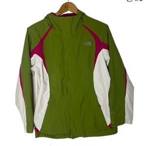 The North Face Women's Green and Pink Ski Jacket